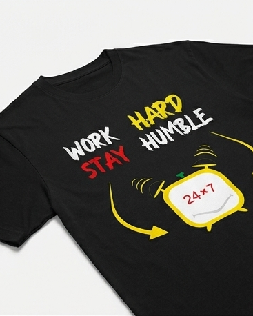 Unisex Half sleeve 'Work Hard Stay Humble' T-Shirt