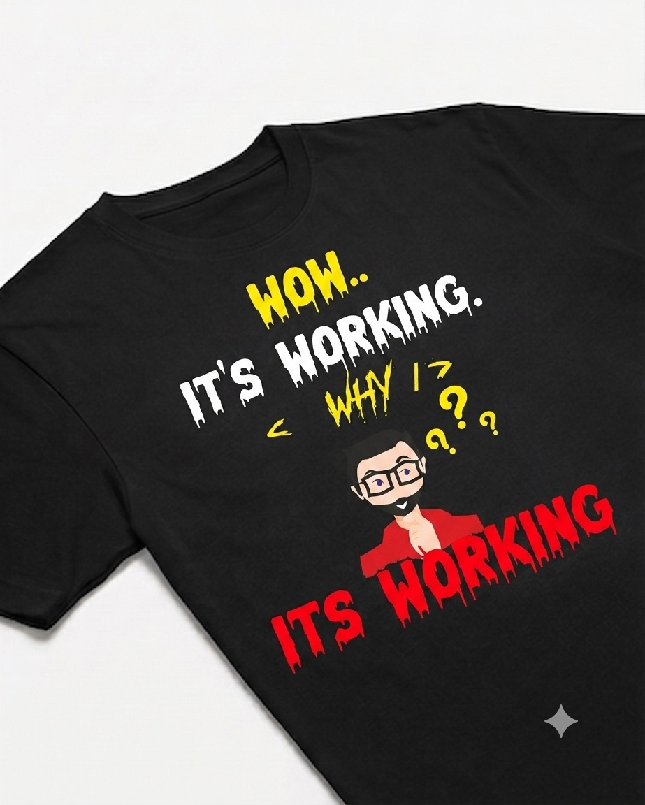 Unisex Half sleeve 'Its Working' T-Shirt