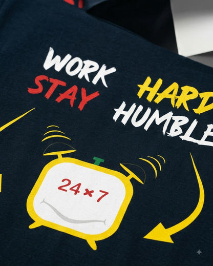 Unisex Half sleeve 'Work Hard Stay Humble' T-Shirt