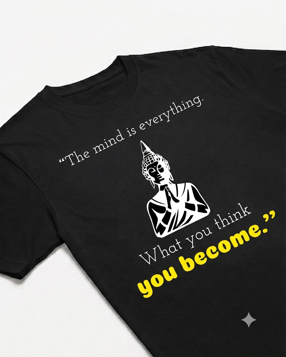 Unisex Half sleeve 'What you think you become' T-Shirt