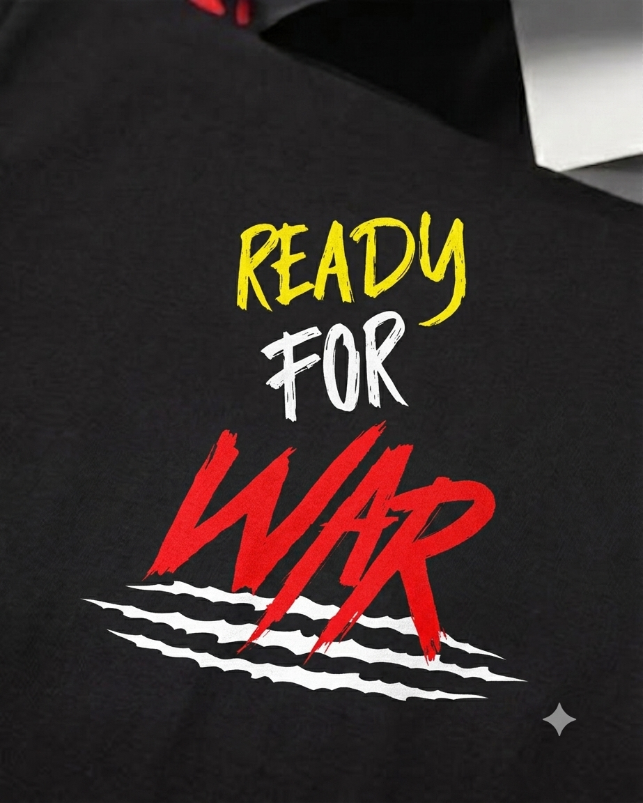 Unisex Half sleeve 'Ready For War' T-Shirt