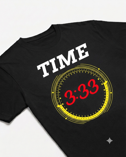 Unisex Half sleeve 'Time 3:33' T-Shirt