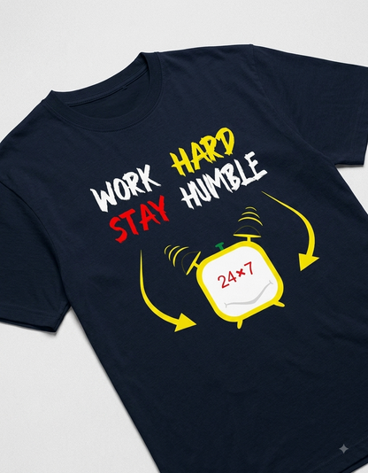 Unisex Half sleeve 'Work Hard Stay Humble' T-Shirt