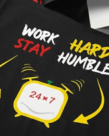 Unisex Half sleeve 'Work Hard Stay Humble' T-Shirt